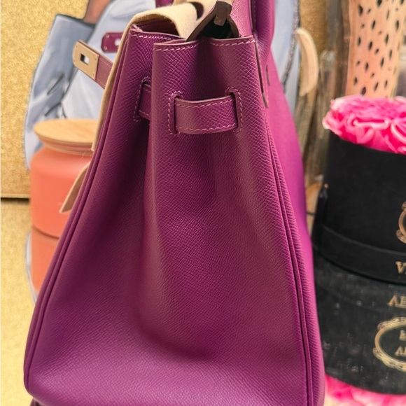 Hermes Birkin 35 Epsom Anemone Bag PHW - Picture 9 of 16